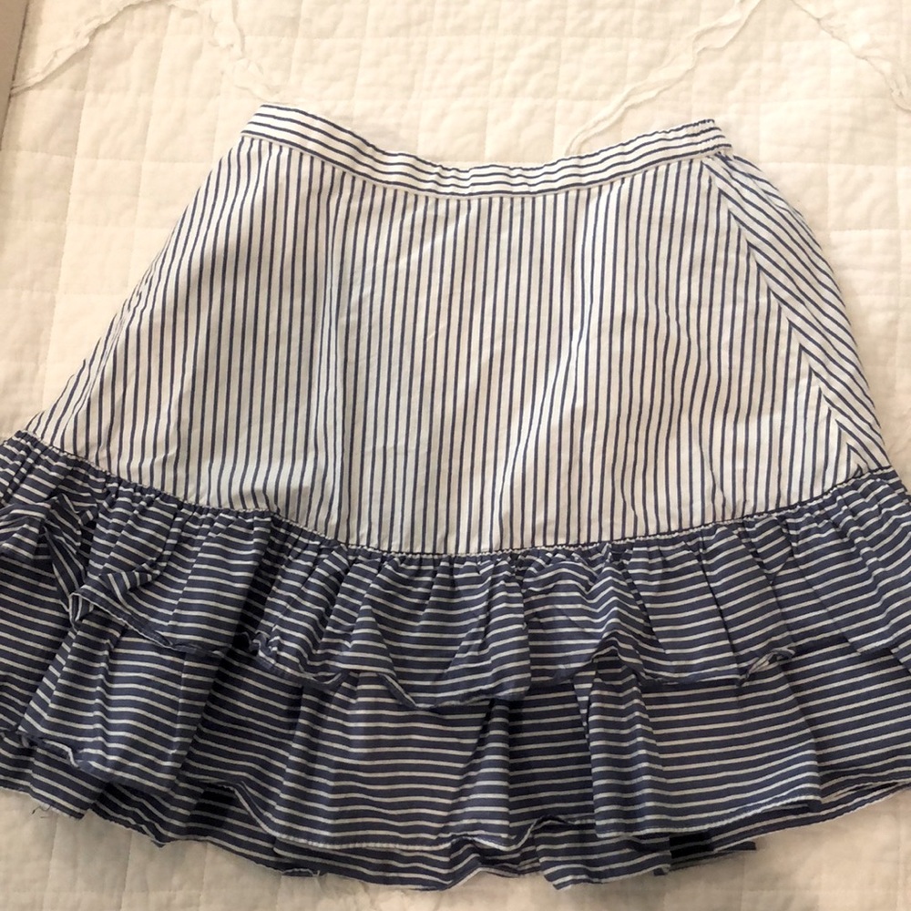 J. Crew striped tiered skirt